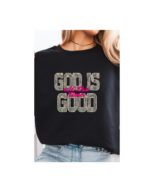 God is Good Camo Print Tee