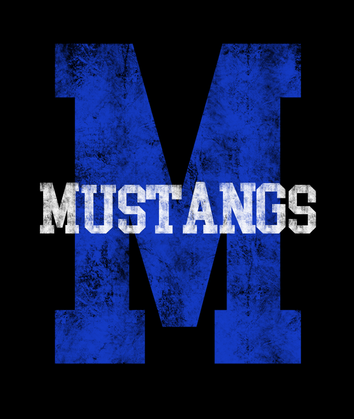 Big Letter M Mustangs Boxy Tee