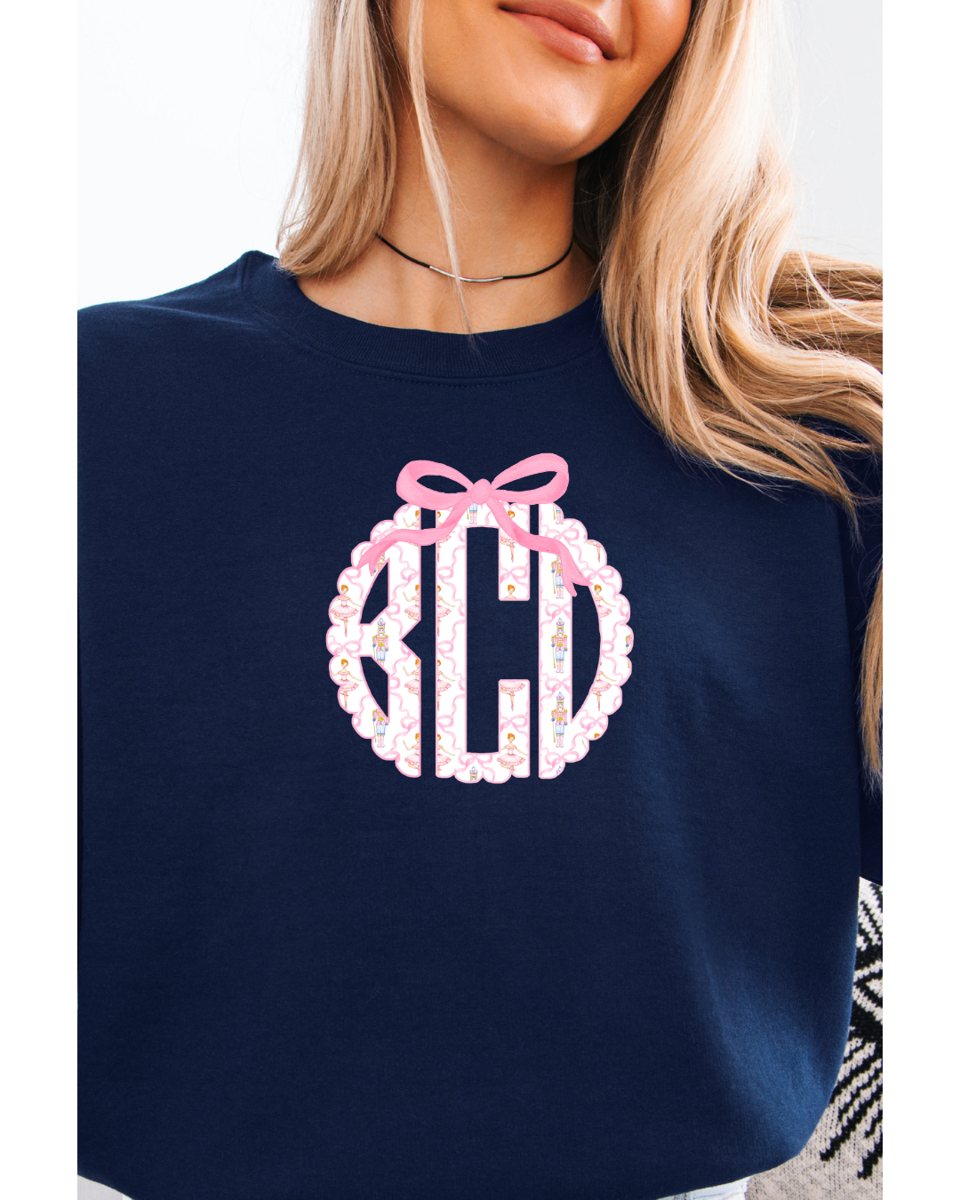 Nutcracker Scalloped Monogram Tee