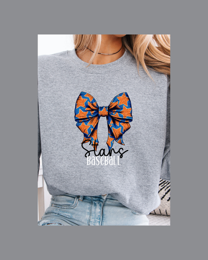 Stars Blue Bow Hoodie