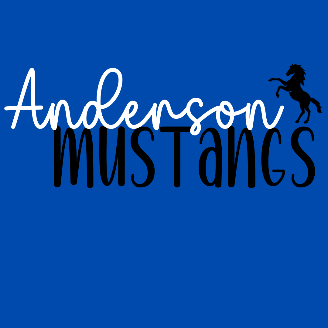Spring 2025 Anderson Mustangs Logo Tee