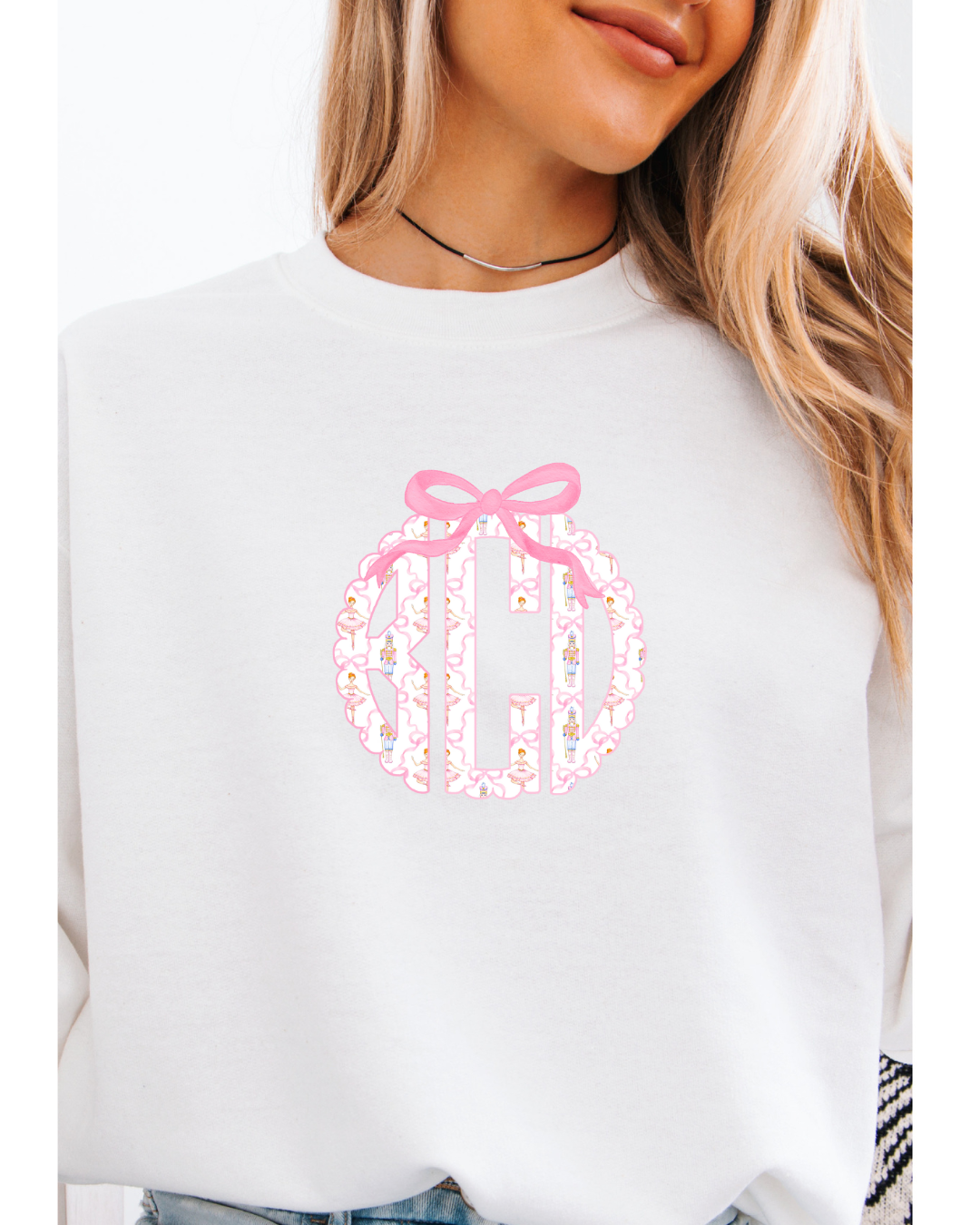Nutcracker Scalloped Monogram Tee