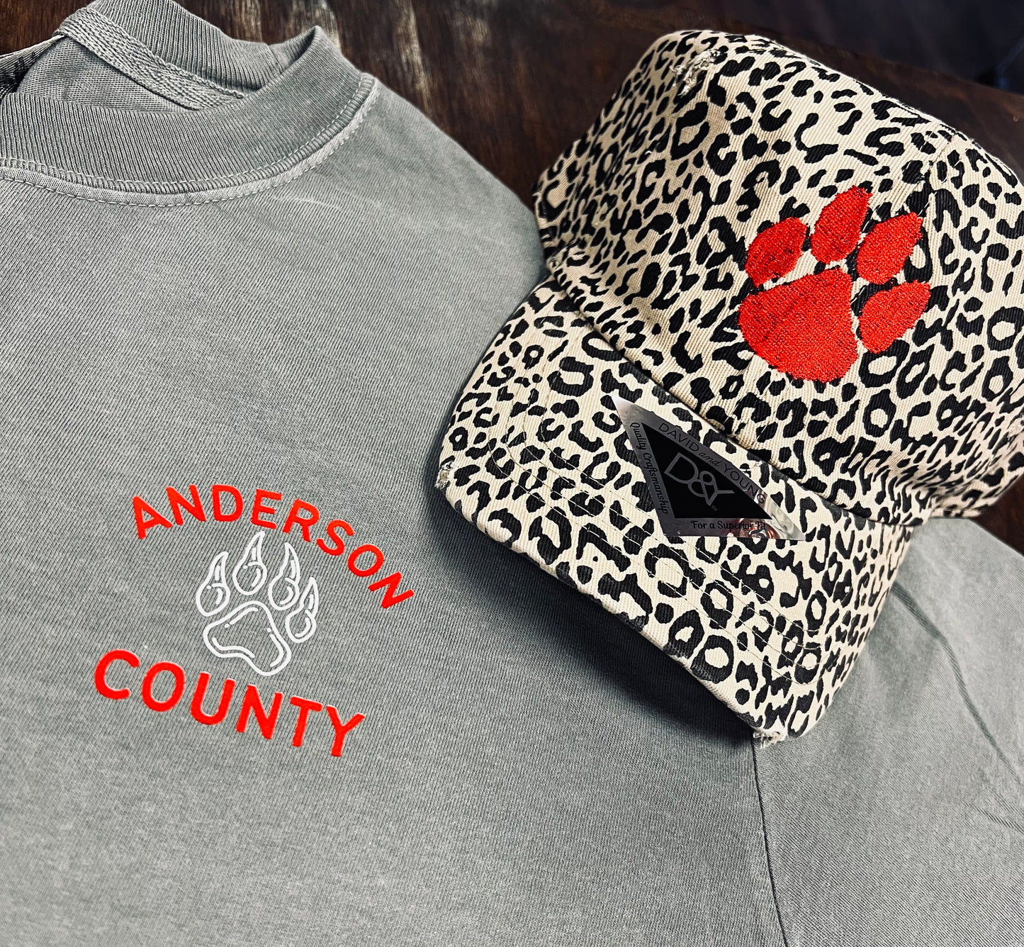 Leopard Paw Print Embroidered Hat