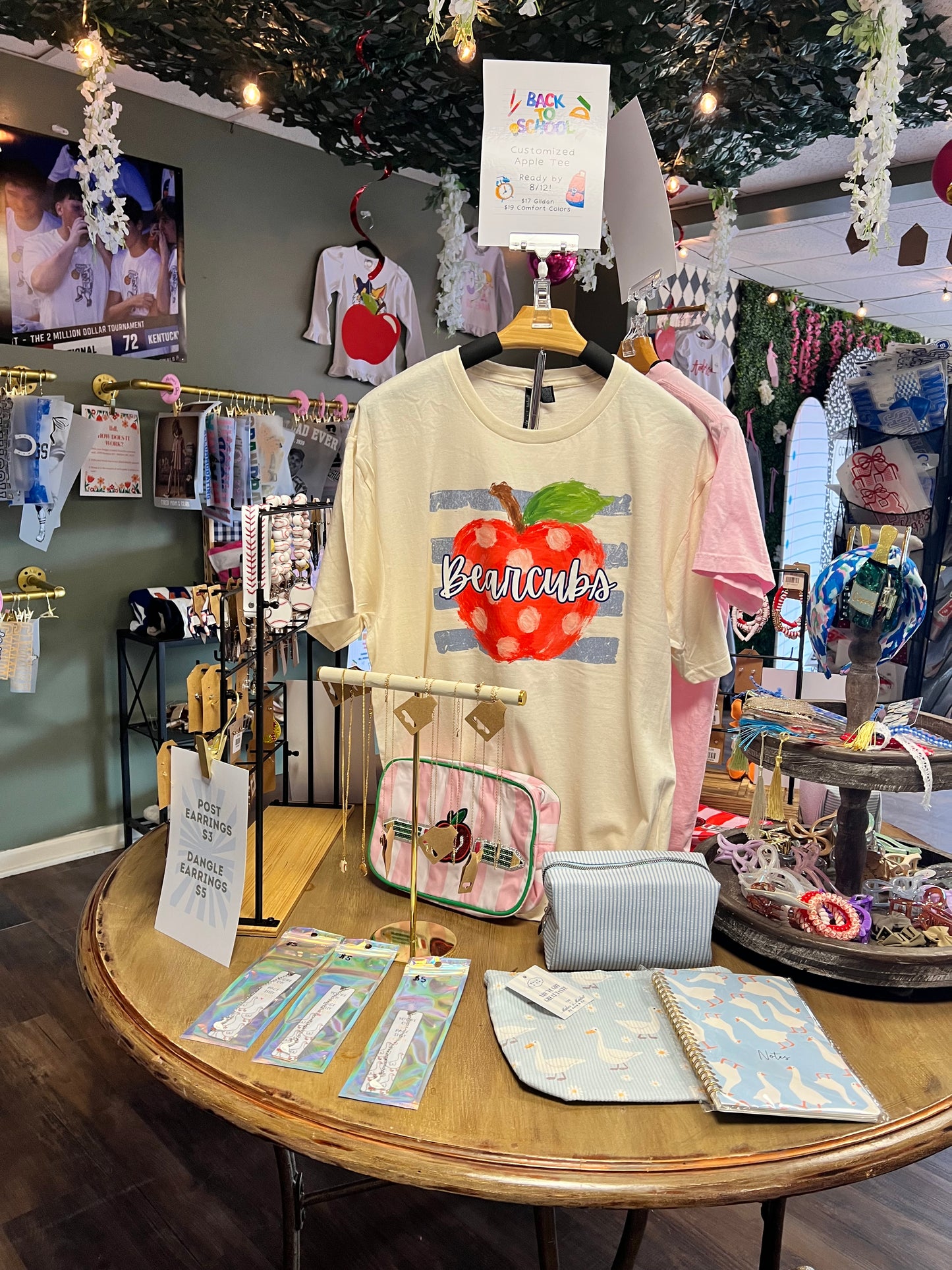 Striped Apple Tee - Personalized with Your Wording