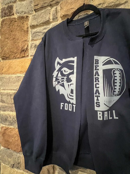 Bearcats Football Split Face Sweatshirt Cardigan