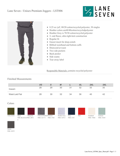 Spirit Joggers - Red, Navy, or Gray