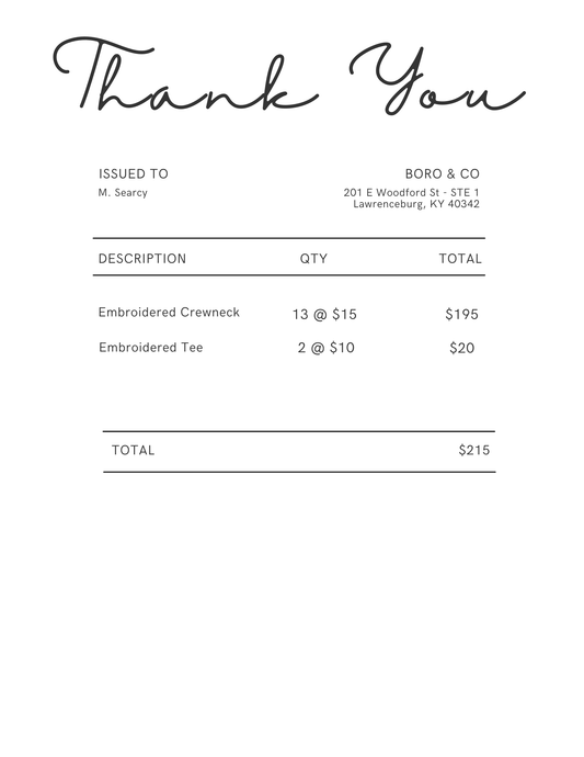 MS Invoice