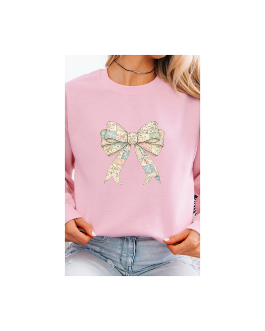 Quilted Look Bow Tee