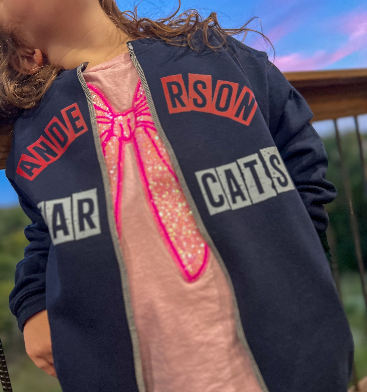 Anderson Bearcats Block Letter Sweatshirt Cardigan