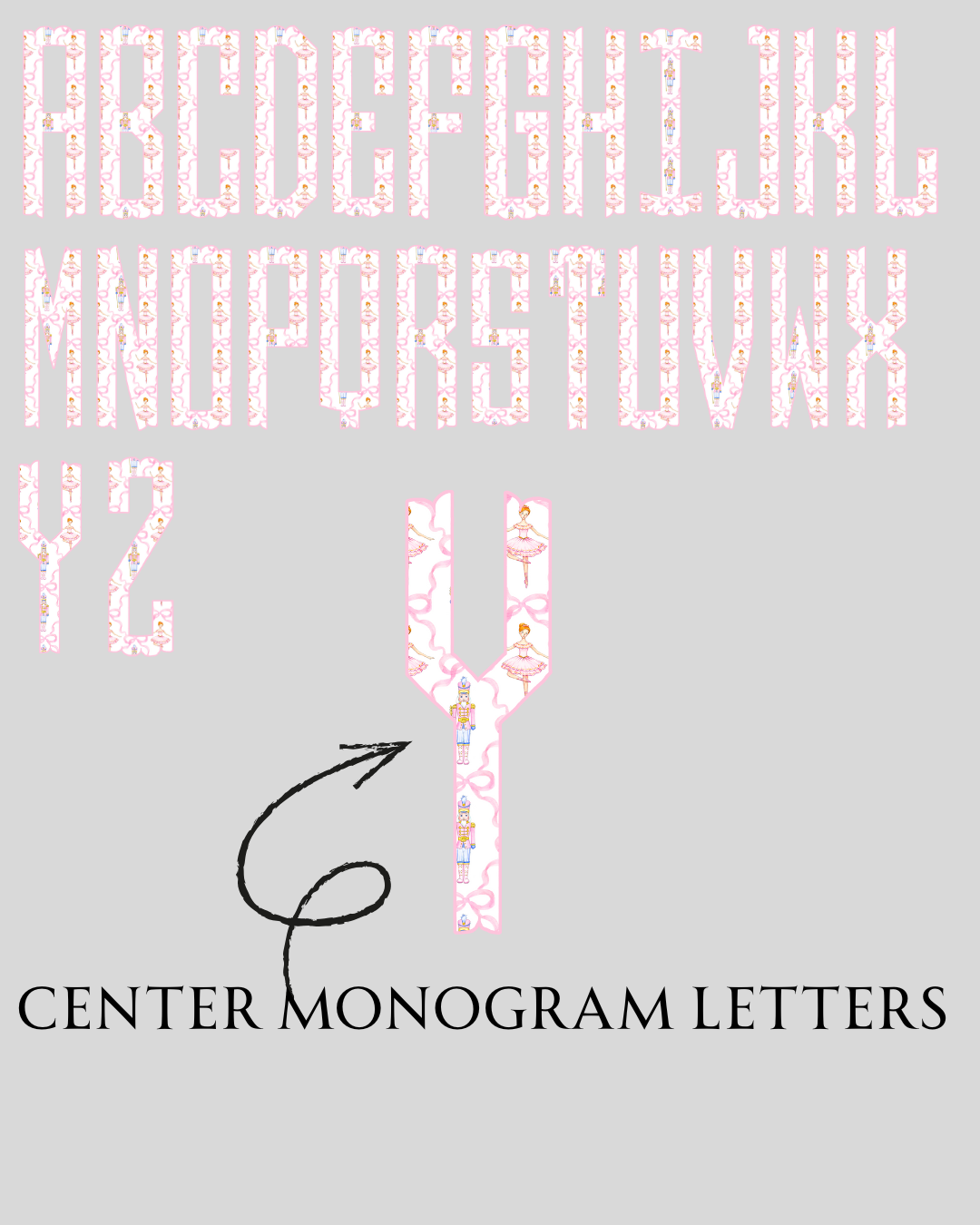 Nutcracker Scalloped Monogram Tee