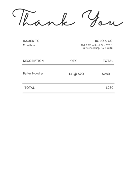 MW Invoice