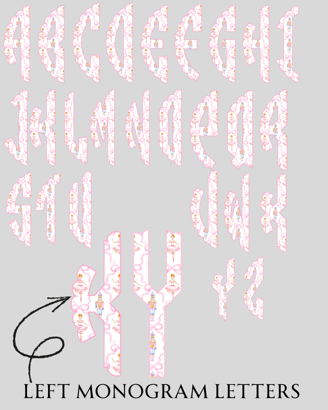 Nutcracker Scalloped Monogram Tee