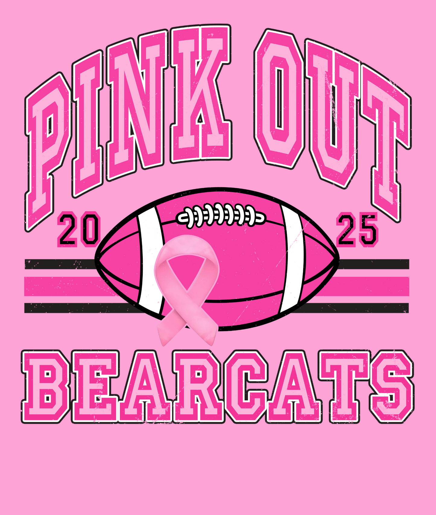 Bearcats Pink Out Football Tee - YOUTH