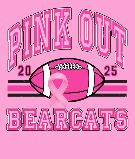 Bearcats Pink Out Football Tee - YOUTH