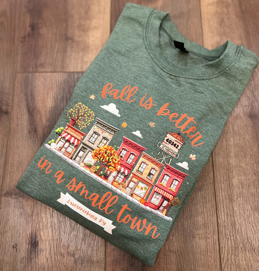 Small Town Fall Tee - Any City - Enter in Personalization Box