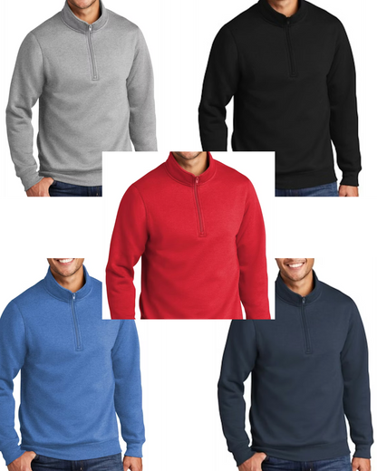 Monogrammed Quarter Zip Sweatshirt
