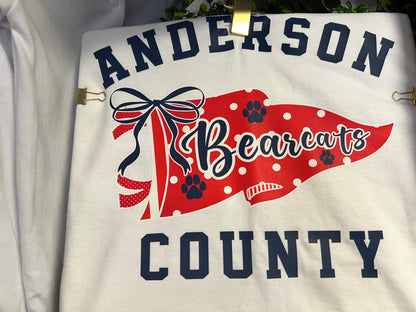 2026 Bearcats Pennant Flag Tee with Wording