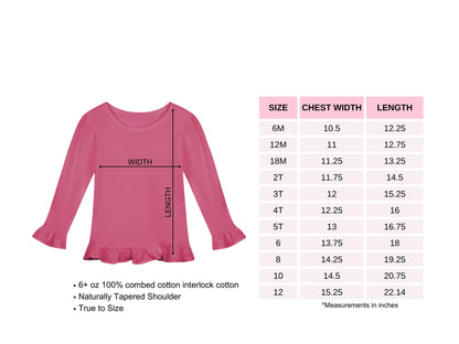 Heart Trio Ruffle Tee - Personalized