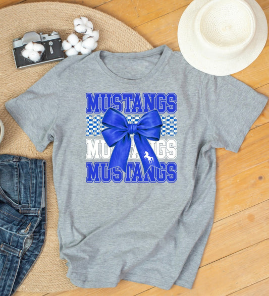 Mustangs Bow Mascot Tee - Youth