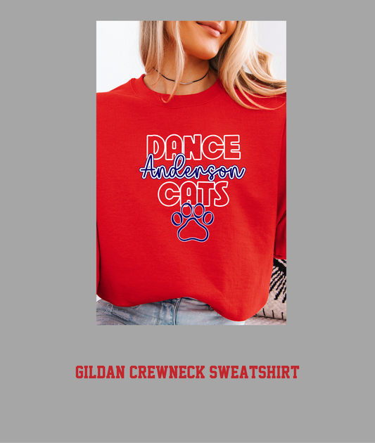 Dance Cats Bubble Letter Crewneck Sweatshirt