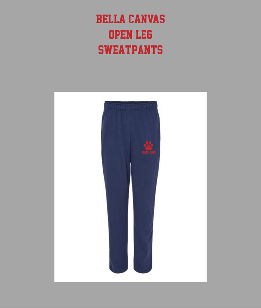 Bella Canvas Open Leg Embroidered Sweatpants
