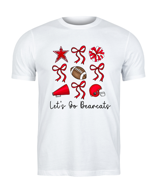 Bearcats Football Bow Tee
