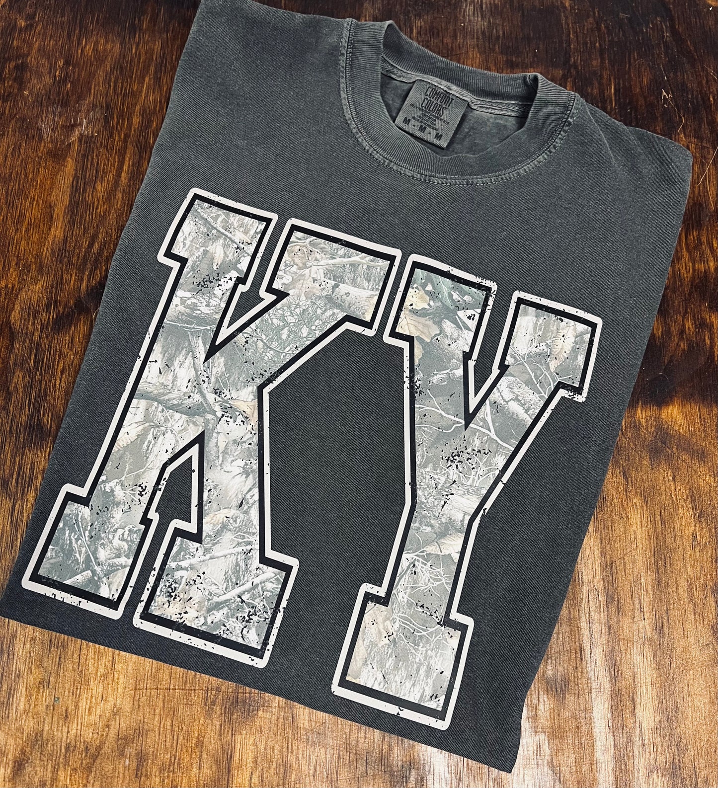 KY Big Letter Camo Tee