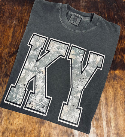 KY Big Letter Camo Tee