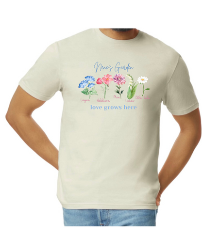 Watercolor Garden Tee - Names - Personalize Me!