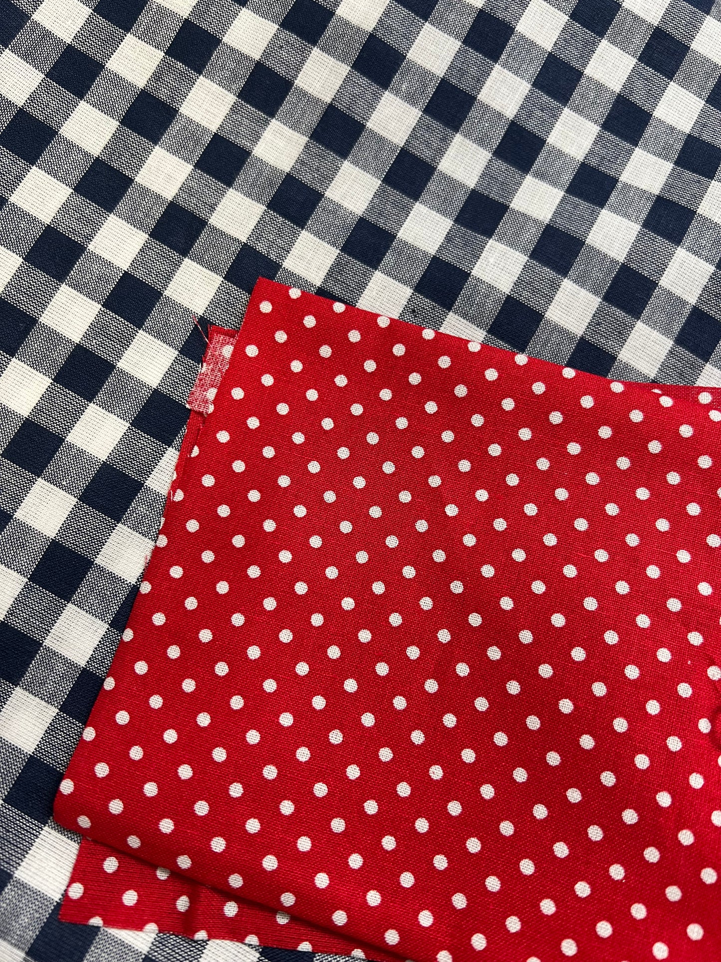 Anderson Bearcats Plaid & Polka Dots - Double Appliqué Varsity Letter Crewneck