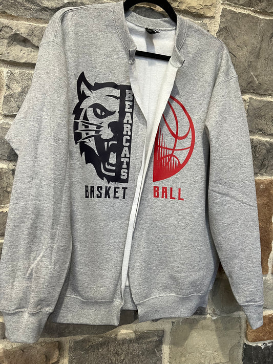 Bearcats Basketball Split Face Sweatshirt Cardigan