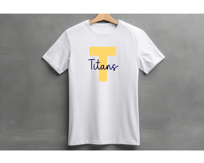 New Titans Polka Dot Tee - Big Letter