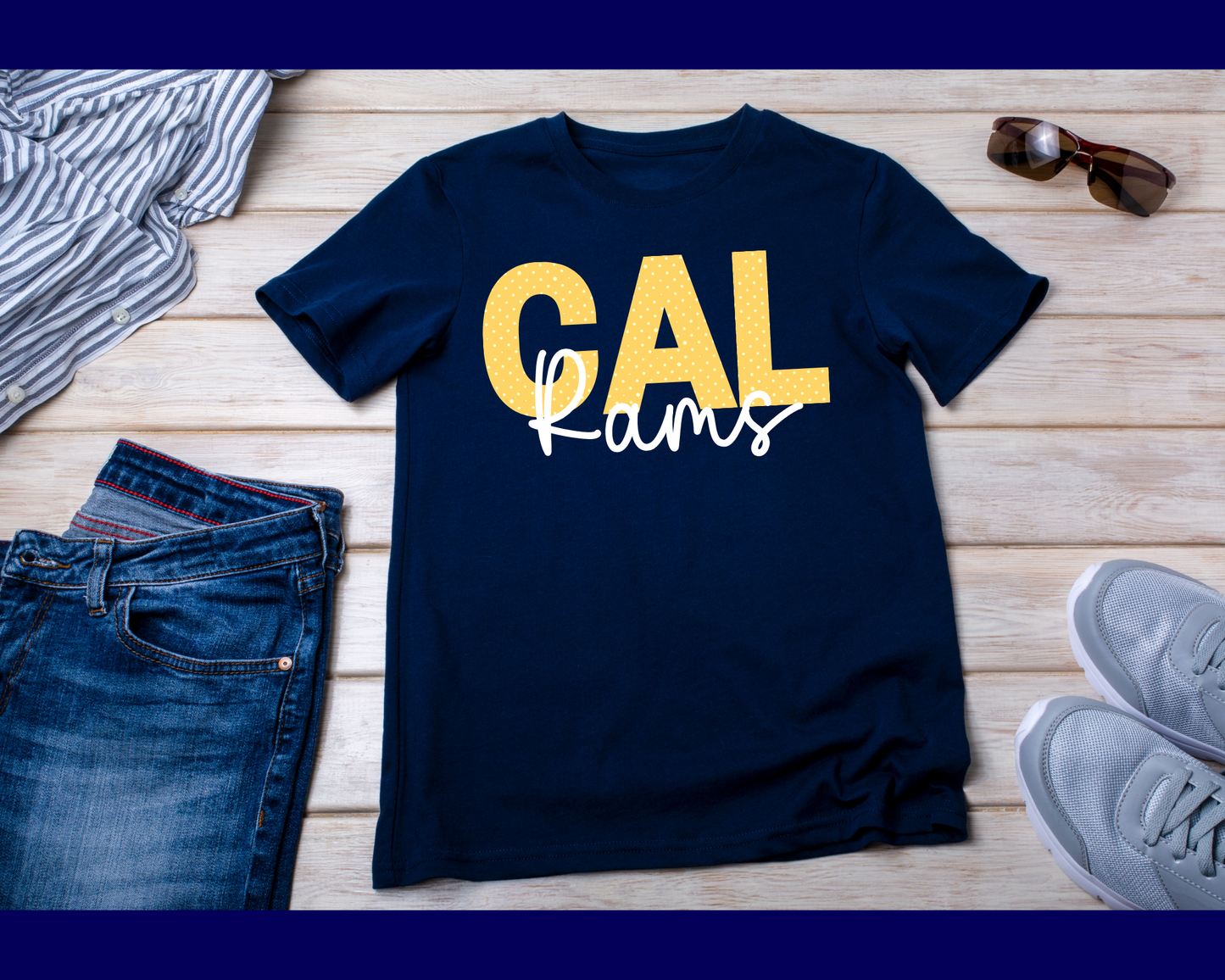 New Rams Polka Dot Tee - Small Letters