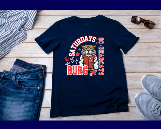 New Bearcats Saturdays In The Burg - Youth Football Tee - Navy