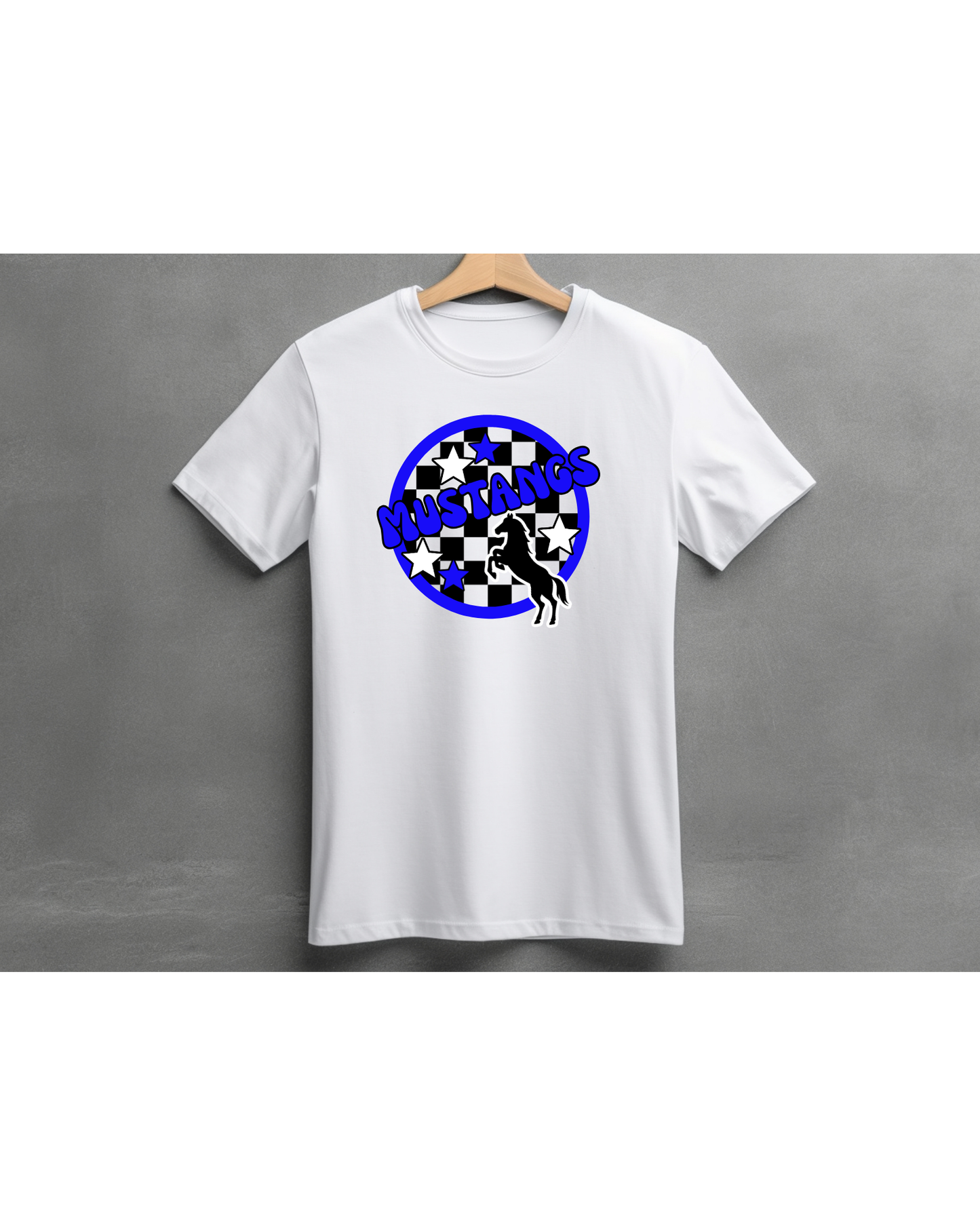 New Mustangs Circle Mascot Tee