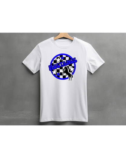 New Mustangs Circle Mascot Tee