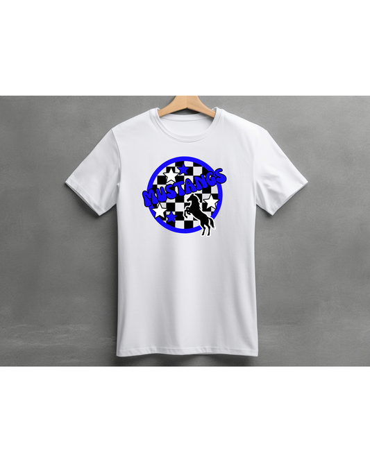 New Mustangs Circle Mascot Tee