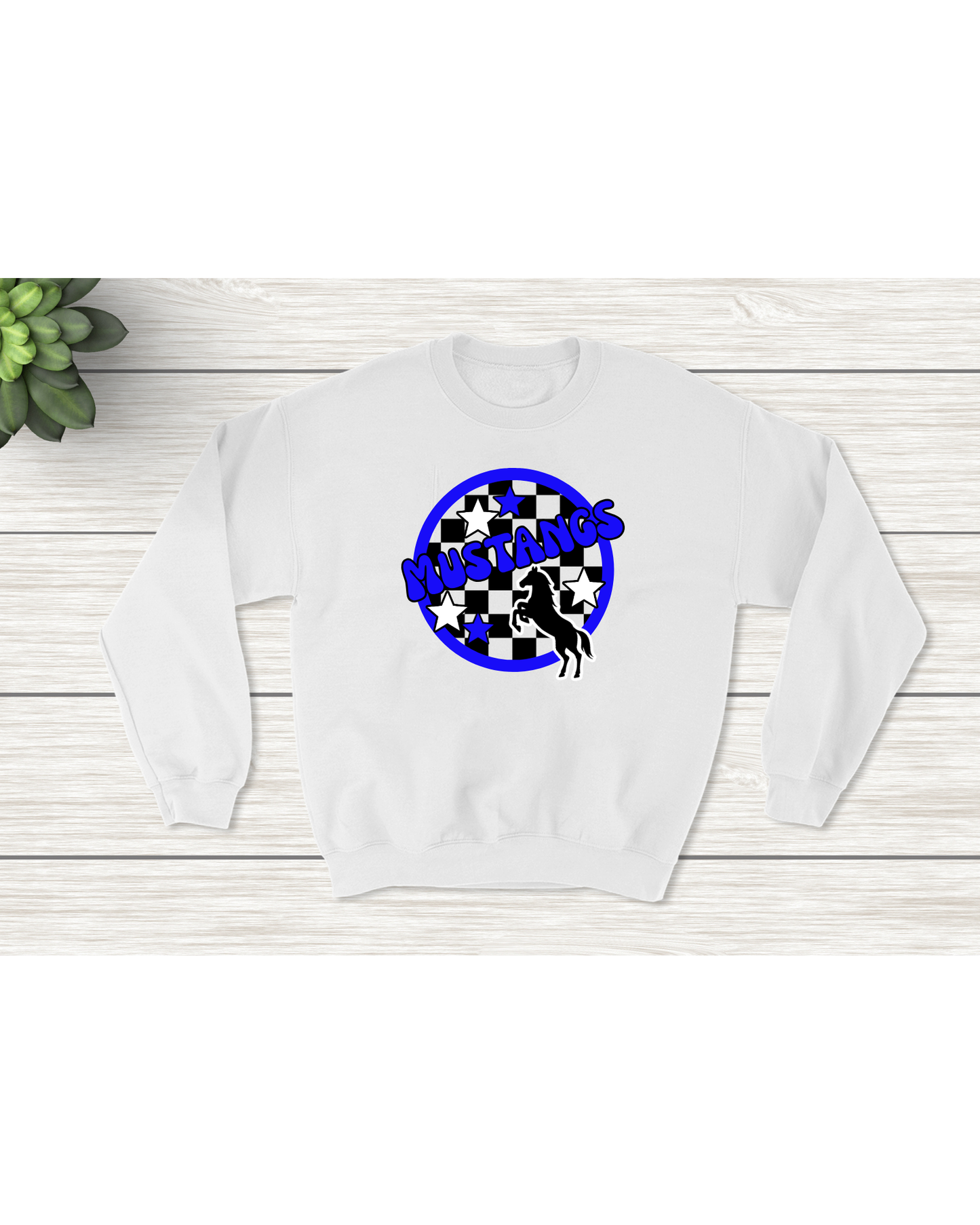 New Mustangs Circle Mascot Tee