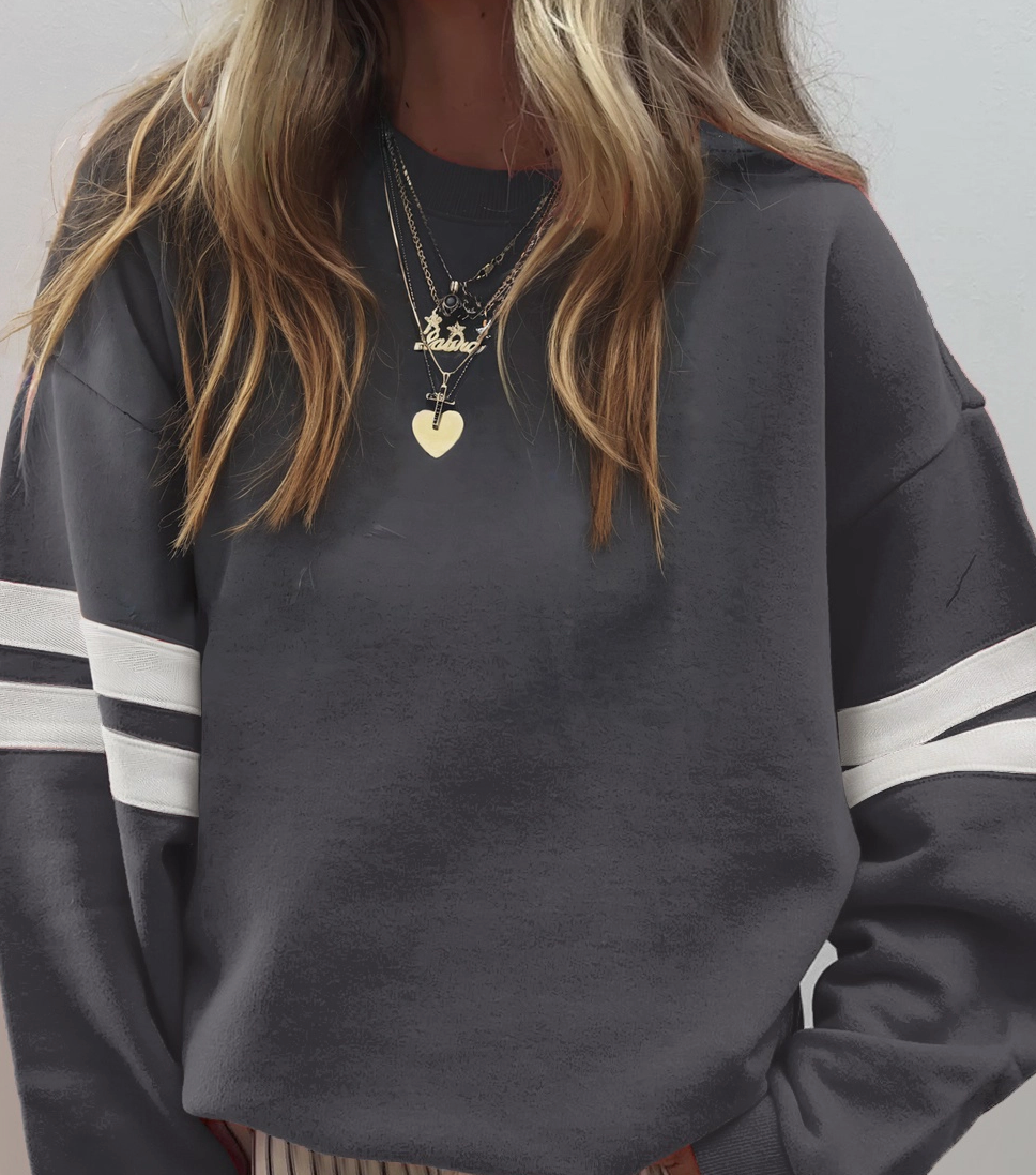 Custom - Oversized Varsity Stripe Crewneck - PREORDER