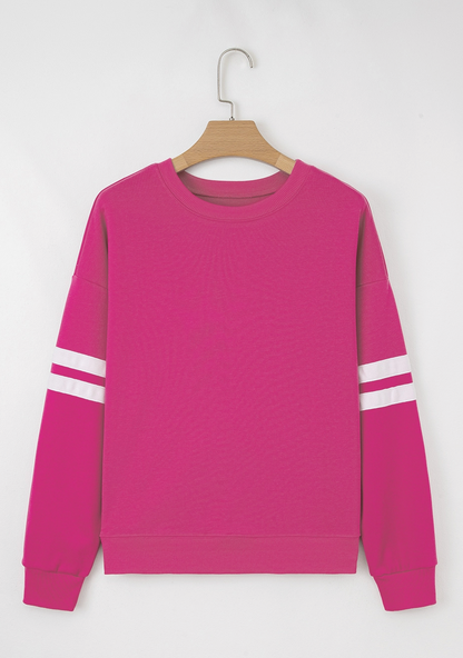Custom - Oversized Varsity Stripe Crewneck - PREORDER