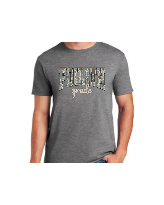 Camo Grade Level Tee - Pre-K through 4th Grade