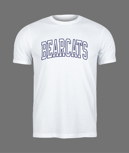 New Bearcats Hollow Letter Tee - Navy Design