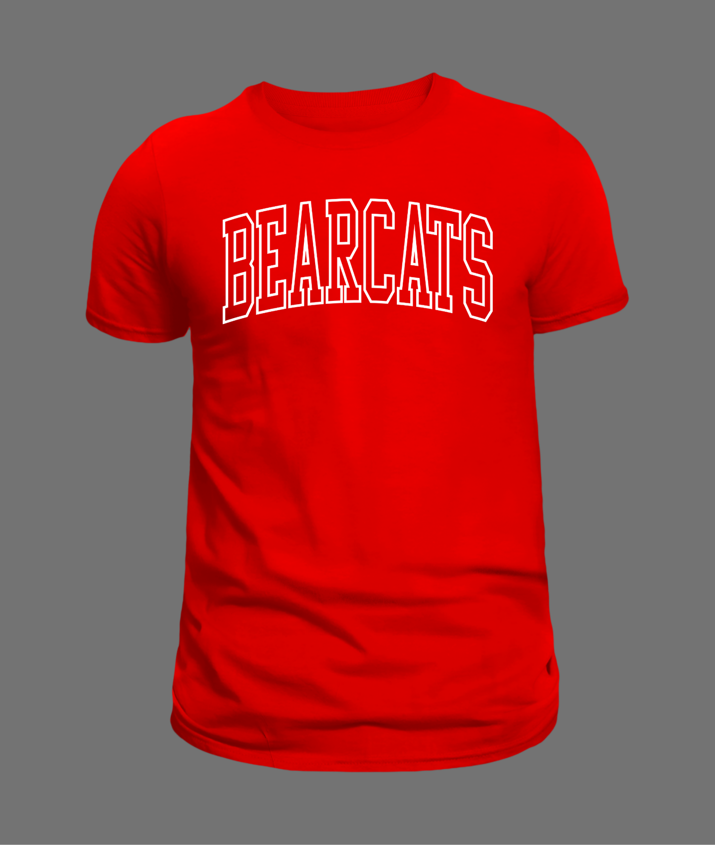 New Bearcats Hollow Letter Tee - White Design