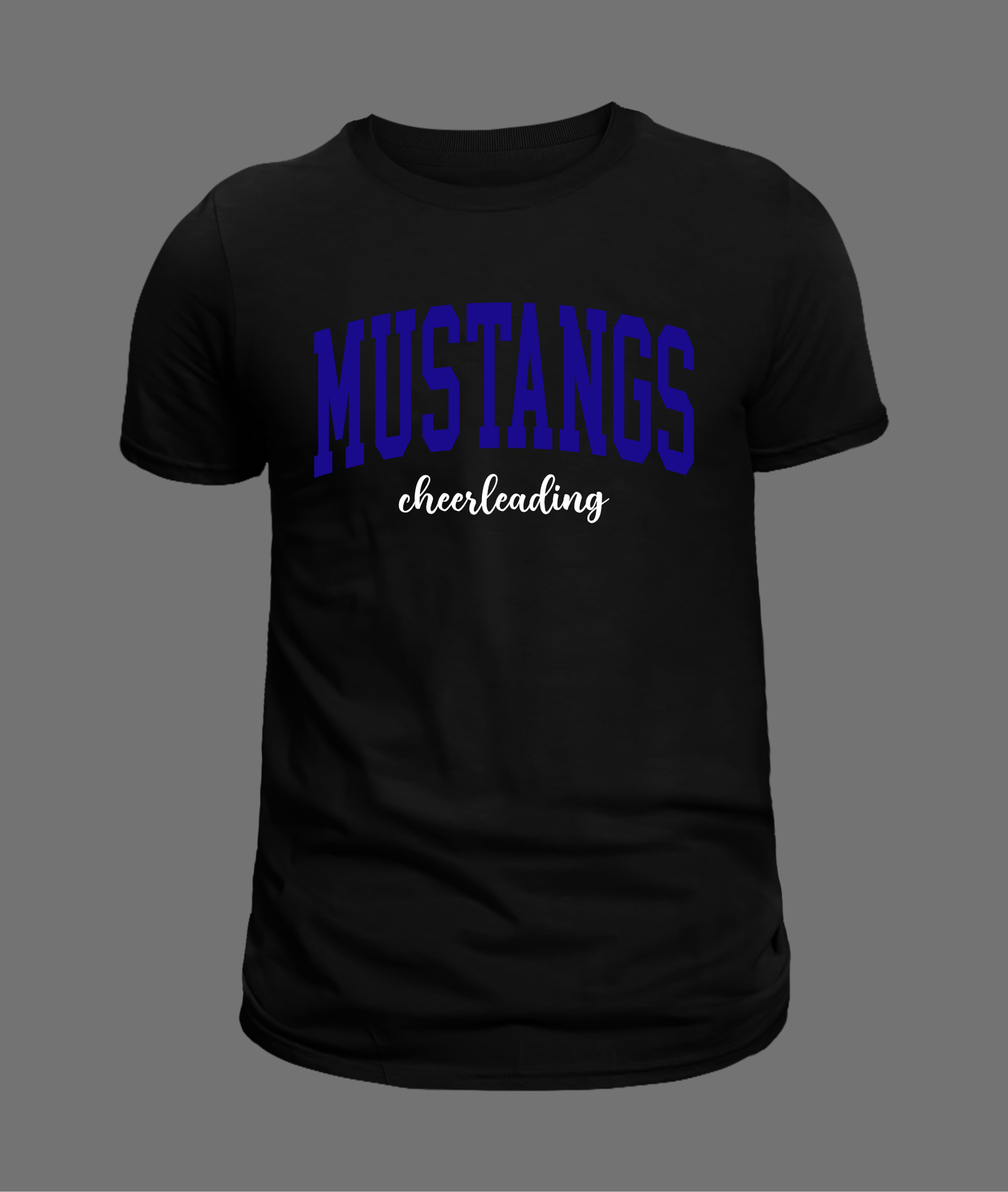 New Mustangs Letter Tee - Blue Design