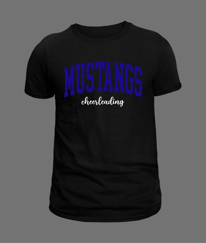 New Mustangs Letter Tee - Blue Design