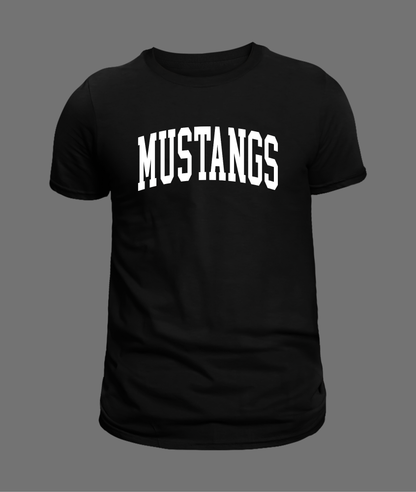 New Mustangs Letter Tee - White Design