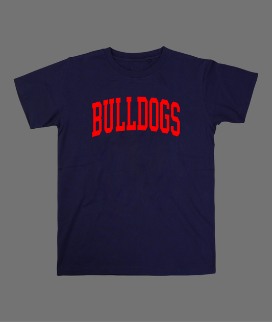 New Bulldogs Hollow & Letter Tee - Red Design
