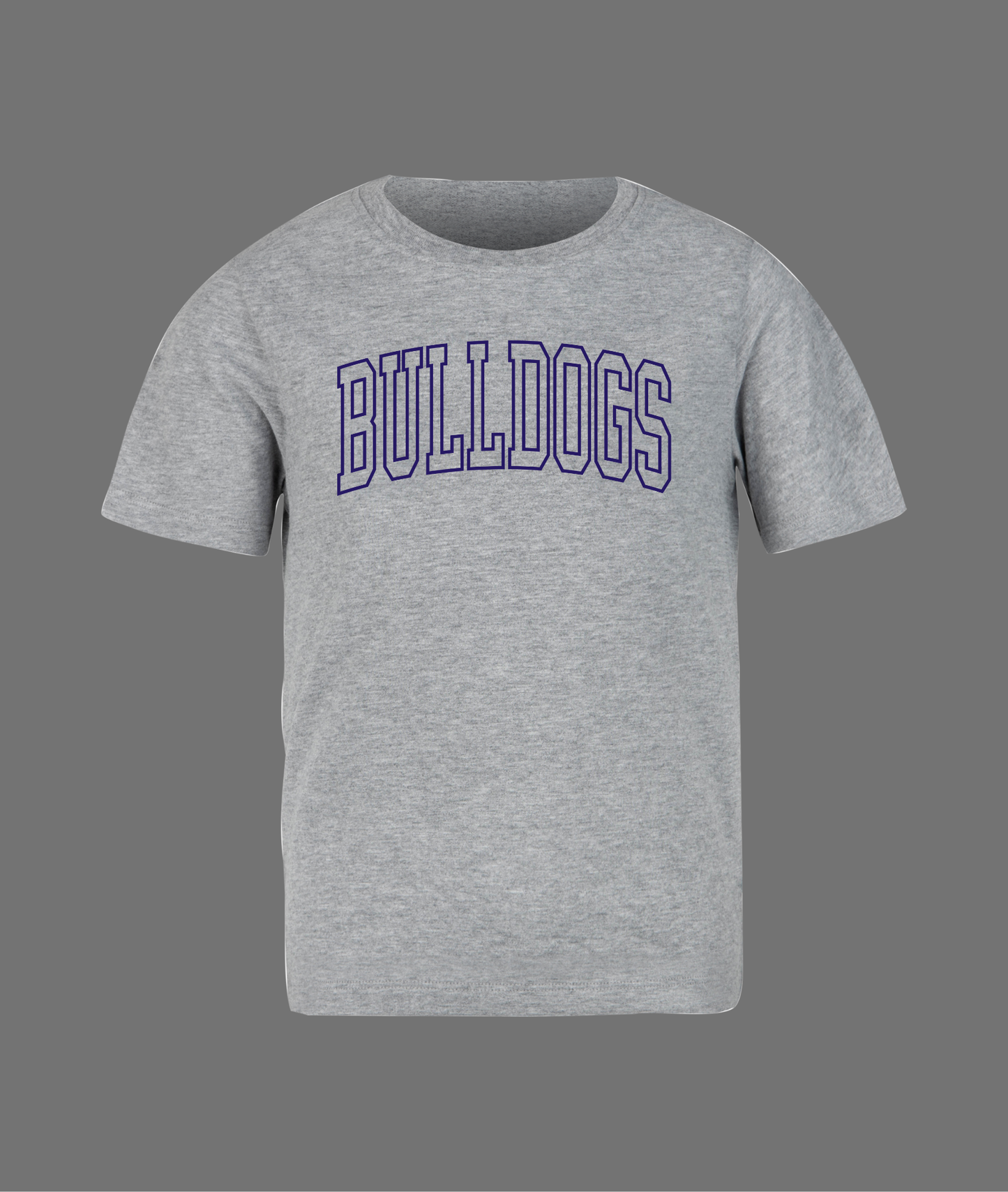 New Bulldogs Hollow Letter Tee - Blue Design