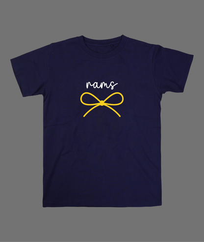 New Rams Simple Bow Tee