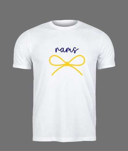 New Rams Simple Bow Tee